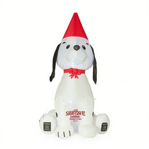 Décoration de jardin de Noël gonflable pour chien, chapeau rouge en PVC, décoration de vacances en plein air D0100HA86VA - Product Image 1