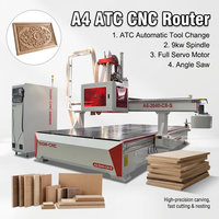 Routeur CNC 3 axes ATC et scie à lame haute efficacité pour la découpe de grandes feuilles, le nesting et le traitement de panneaux de meubles, d'armoires et de panneaux MDF