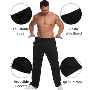Pantalon de survêtement léger pour homme, coupe droite, avec poches, idéal pour la gym et la détente - Product Image 4