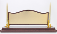 Plaque de bureau officielle personnalisée en bois, prix de gros, haute qualité, nouveau design, plaque de table vierge, souvenir, récompenses