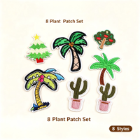 Lot de 8 patchs thermocollants en fer à repasser motif palmier de coco pour vêtements d'enfants, chapeaux, sacs, chaussettes, usage quotidien pour cadeaux DIY, activités commerciales et décoration