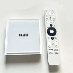 2023 mới Mecool KM2 cộng với Deluxe s905x4 <span class=keywords><strong>Google</strong></span> chứng nhận chơi game TV Box 4GB 32GB Android 11 ATV OS <span class=keywords><strong>Wifi</strong></span> Set Top Box 4K thông minh TVBOX - Product Image 1