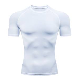 Camiseta de Compresión de Secado Rápido Personalizada al por Mayor para Hombre - Top Ajustado de Manga Corta para Entrenamiento de Fútbol, Baloncesto y Running OEM - Product Image 4