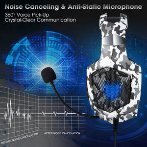 Muestra Gratuita de Auriculares para Juegos <span class=keywords><strong>ONIKUMA</strong></span> K8 Snow Camouflage Tácticos con Sonido Estéreo 7.1, Luz RGB Profesional - Product Image 4