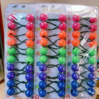 BELLEWORLD Accessoires pour cheveux : Élastiques à cheveux avec grosses perles de 20 mm pour tresses d'enfants, attaches en plastique colorées pour filles