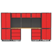 Coffret à outils/chariot/voiturette Kinbox 13 pièces, armoire à outils de garage, boîte à outils suspendue avec porte-outils, rangement pour atelier et garage