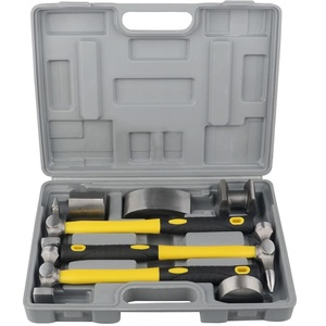 SINKEE Kit <span class=keywords><strong>de</strong></span> réparation automobile 7 pièces, ensemble <span class=keywords><strong>de</strong></span> battages <span class=keywords><strong>de</strong></span> carrosserie, marteau et outils pour carrosserie et ailes, pour BMW Europe Modèle 118 2004-2007 - Product Image 1