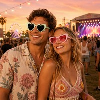 Lunettes de soleil pour femmes en forme de cœur, monture en plastique colorée, lunettes fantaisie pour fêtes, anniversaires, mariages, plage, mode, vente en gros