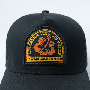 หมวกแก๊ปทรงทรัคเกอร์แบบสแนปแบ็คผ้าฝ้ายสไตล์วินเทจปักโลโก้แบบทอคุณภาพสูงสำหรับผู้ชายแบบ 5 แผง รับผลิตตามสั่งขายส่ง - Product Image 6