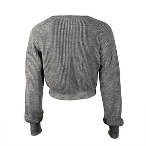 2021 fornitore Pullover primaverile maglione lavorato a maglia <span class=keywords><strong>Cardigan</strong></span> da donna a sbuffo lungo manica a pipistrello spesso maglione corto <span class=keywords><strong>Sexy</strong></span> in Cashmere - Product Image 4