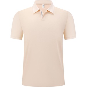 Seamless Sant Microfiber Seagull Collar Short Sleeve Polo Shirt Unisex Breathable Summer Workwear T-Shirt Light Green - Product Image 5