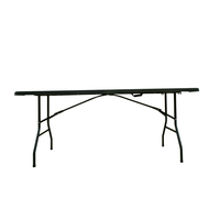 Vente en gros Table à manger rectangulaire portable en HDPE Table pliante en plastique pour les fêtes en plein air