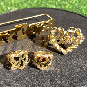 INS New Name <strong>Ring</strong> <strong>With</strong> Charm Names for Women's Gift 2022 Fashion Custom Twist Personalized Heart <strong>Initial</strong> Letter Hip Hop <strong>Rings</strong> - Product Image 3