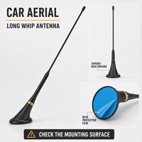 Antenne de toit universelle longue et flexible pour voiture, mât détachable avec base de montage à profil bas, antenne de véhicule OEM personnalisée pour auto, SUV, camion