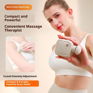 Pistolet de massage thermique portable mini pour la relaxation musculaire profonde avec 3 têtes de massage - Product Image 2