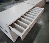 Commode à tiroirs en acier sur mesure, grande, à 4 tiroirs, organisateur de compartiments pour lentilles optiques, art, bureau, architecture, design