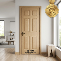 Porte Shaker à 6 panneaux en MDF, anti-déformation, résistante à l'usure, insonorisante, couleur au choix, pour intérieur (bureau, chambre)