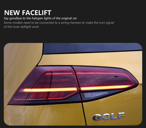Feux arrière LED pour VW Golf 7 2013-2019 7.5 MK7 12V 6000K Accessoires auto Stop arrière DRL Animation Frein - Product Image 1