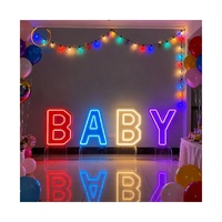 Letrero Luminoso LED Acrílico de Neón para Decoración de Eventos de Boda, Letrero de Letras de Neón Gigante Programable de 3 y 4 Pies para Suministros de Fiesta