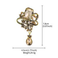 Broche de Zirconia con Flores Vintage Elegante al por Mayor, Colgante de Lujo, Joyería de Moda Versátil para Niñas y Mujeres, Regalo de Boda