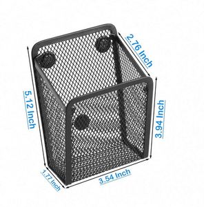 Porta Lápices Magnético, Cesta de Malla Metálica, Organizador de Escritorio para Pizarra, Refrigerador, Oficina, Accesorios para Casilleros, Color Blanco - Product Image 2