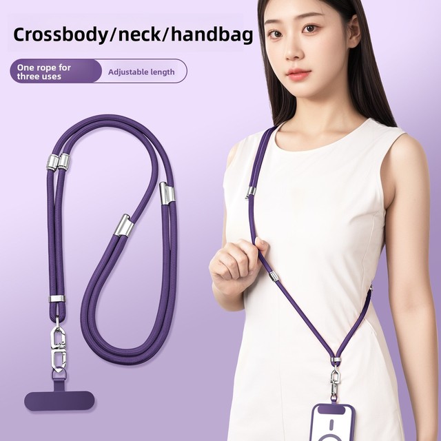 Mobile Phone Lanyard Three-in-One Crossbody Back-Carry Neck Wrist Strap High-End Style Anti-Lost Anti-Theft Rope Customizable No