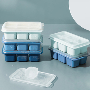 Benutzer definiertes Logo runde Silikon-Eiswürfel schale mit Deckel Umwelt freundliches BPA-freies Eisballform-PP-Material für gekühlte Getränke - Product Image 5