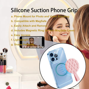 ที่ยึดโทรศัพท์มือถือแบบแฮนด์ฟรี ป้องกันการลื่น ดูดติดด้วยแม่เหล็ก ซิลิโคน พร้อมแผ่นวงแหวนโลหะสำหรับสมาร์ทโฟน - Product Image 5