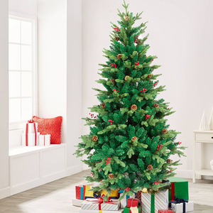 Petits arbres d'affichage automatiques de luxe artificiels d'ornement de Noël avec la décoration - Product Image 5