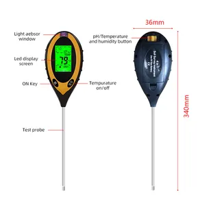 4 in 1 Boden-PH-Meter, Bodentester-Feuchtigkeit messgerät Licht-und PH-Tester für Topfpflanzen gärten