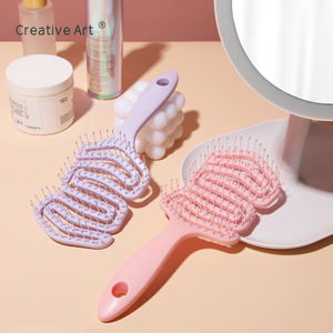 แปรงหวีผมสีสำหรับดูแลเส้นผมแปรงผมที่ระบายไม่พันกันสินค้าดีไซน์ใหม่ออกแบบโลโก้ได้ตามต้องการ - Product Image 2