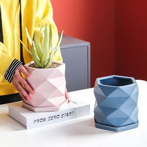 Vasi per fioriere per interni all'ingrosso <span class=keywords><strong>vendita</strong></span> calda europa design geometrico <span class=keywords><strong>piante</strong></span> <span class=keywords><strong>da</strong></span> giardino vaso <span class=keywords><strong>da</strong></span> fiori in ceramica - Product Image 4