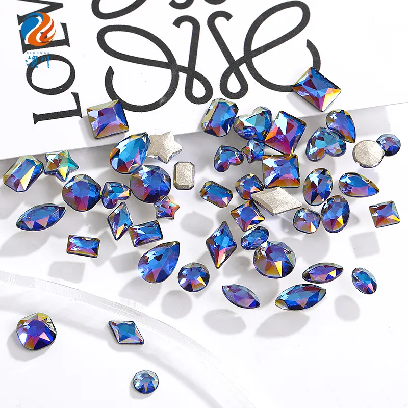 Xichuan 3d Fancy Crystal K9 Glass Flat Back Non-hot Fix Crystal Nail Art Rhinestone for Nail Art Decoration