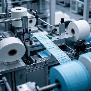 Tissu non tissé en PP vierge à 100% en blanc noir imperméable de style uni pour les applications de masques médicaux et de tissus filtrants - Product Image 4