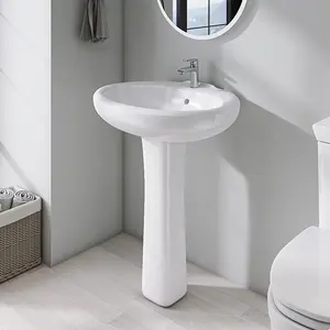 Goodone Small Oval Under Counter One Piece White Ceramic Wash Basin