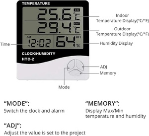 Hygromètre électronique d'intérieur à prix abordable, thermomètre de serre extérieur en promotion - Product Image 4