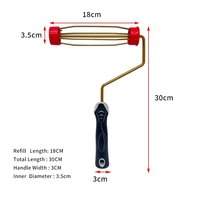 ANST Cadre de rouleau à peinture à cage dorée 4 fils, diamètre de la tige 6 mm, en acier inoxydable industriel, pour peinture DIY, OEM personnalisé, 7, 9, 10 pouces