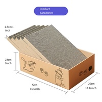 Haute qualité chat jouet interactif chat planche à gratter papier ondulé chat planche à gratter avec boîte