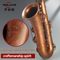 Popular Grade Classic Structure Bare Copper RST-Q7 Woodwind Instrument Tenor Saxophone