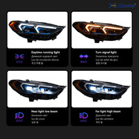 Conjunto de Faros Delanteros LED Estilo BMW para Ford Mondeo 2017-2020, Luces LED DRL, Señal de Giro, Enchufar y Usar, Repuestos para Automóviles