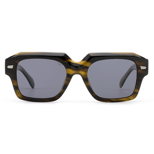 Lunettes de soleil en acétate polarisées miroir mode carrée basse quantité minimale de commande personnalisée OEM pour hommes et femmes - Product Image 4