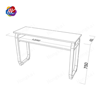 Bureau double pour étudiants pour salle de classe universitaire, mobilier scolaire en bois avec structure métallique