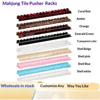 Penyusun Ubin Akrilik Magnetik Mahjong Amerika, Gaya Gelombang, Warna Cangkang Kura-kura, Transparan, Pelangi, Akrilik Iridescent