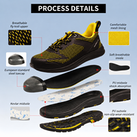 Chaussures de sécurité AOXIANG Flyting Knit KPU anti-rayures pour le travail en usine, avec embout en acier et résistance à la perforation, pour l'hiver et l'été