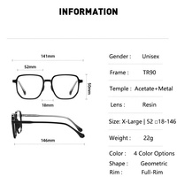 Fonex — lunettes à Injection CP, verres optiques Anti-lumière bleue, monture géométrique, TR90, pour myopie, nouveauté 215