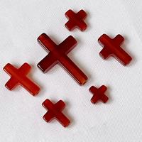 Cruz de ágata roja AAA de 6 tamaños en creencia religiosa, cuentas de ágata de Cruz Roja personalizables, fabricación de joyas, cruces