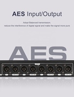 Processeur audio numérique professionnel Nuoxun A48S 4x8 avec filtre FIR, échantillonnage 96 kHz, éclairage LED et construction métallique