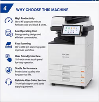 Photocopieur multifonction couleur A3 reconditionné 45ppm, imprimante et scanner de bureau, compatible avec IM C4510F Japon