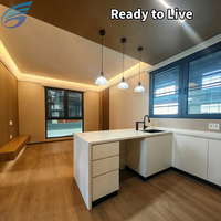 Villa moderne de luxe en structure acier préfabriquée, kit maison 2 chambres, prête à vivre, résidence permanente
