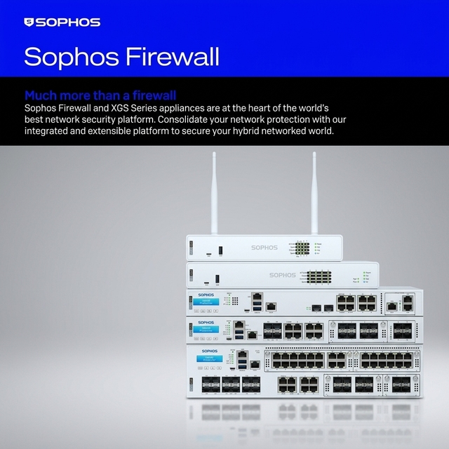 Sophos XGS 4300 Network Security Firewall Appliance 8 Port 2.5G/10G GBase Gigabit Ethernet 8 X RJ45 6 Total Expansion Slots - 1U